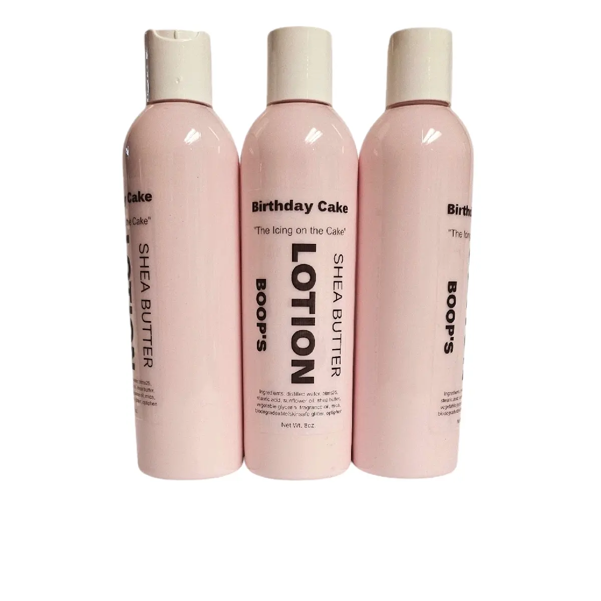 Boop's Birthday Cake Lotion 8 oz. Moisturizing with Shea Butter for Body Care and Comfort Skin Care