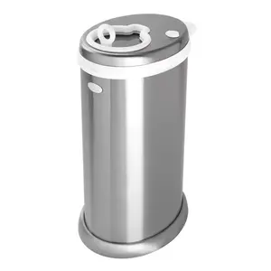 Ubbi Steel Metallic Diaper Pail - Silver