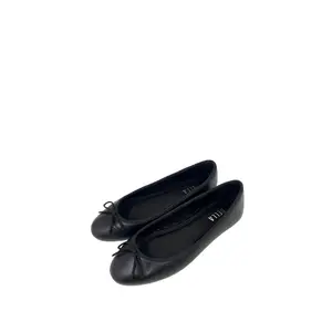 Rosie Leather Flats - Black