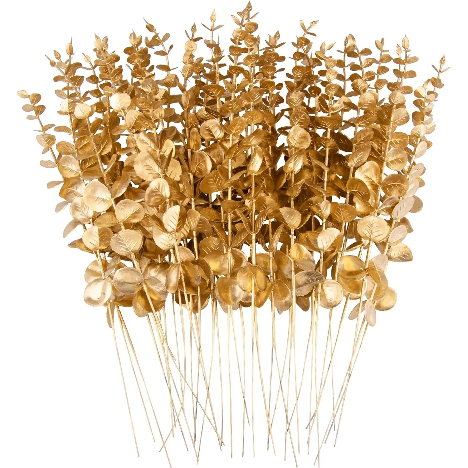 36Pcs 15 inch Golden Plastic Stems Artificial Flowers - Eucalyptus Faux Floral Arrangement with Vase, Outdoor/Party Decoration Plants, Ideal for Weddings, Home Improvement Decor (Decorative Fruit Ornaments), Artificial Flowers For Outside, Thanksgiving