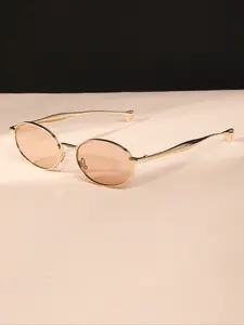New Oval Fashion Glasses, High-Quality Metal Frame, Unisex Elegant Simple Versatile Eyewear, Daily Photography Decoration