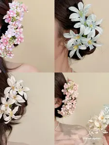 Elegant Fabric Flower Hair Pin, Sweet and Sophisticated Small Unique Hair Accessory, Luxurious High-End Women's Hair Decor