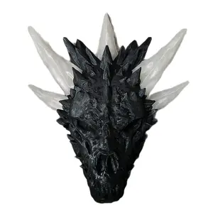 Wall Mount Crystal Dragon Skull