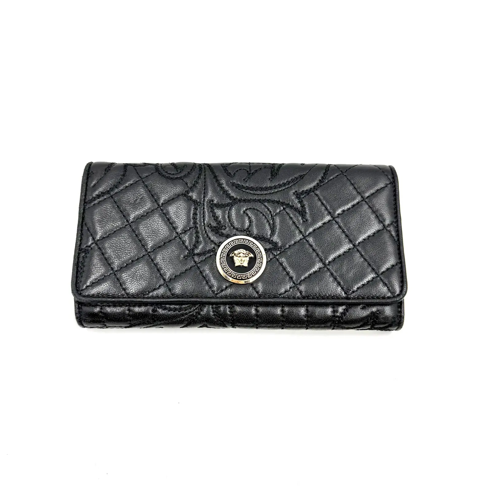 Pre-owned VERSACE AS Shown Small Leather Goods hz 3944 Wallet 26.04.30
