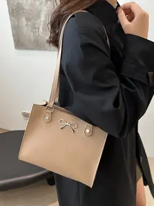 Bow PU Leather Shoulder Bag