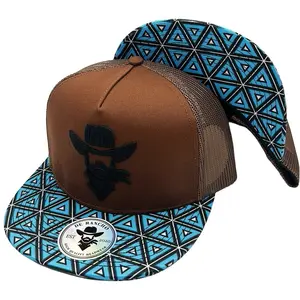 De Rancho Fine Aztec Print Hat (Brown/Blue)