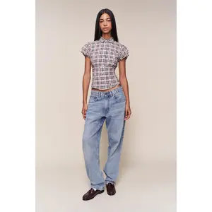Liana Plaid Top
