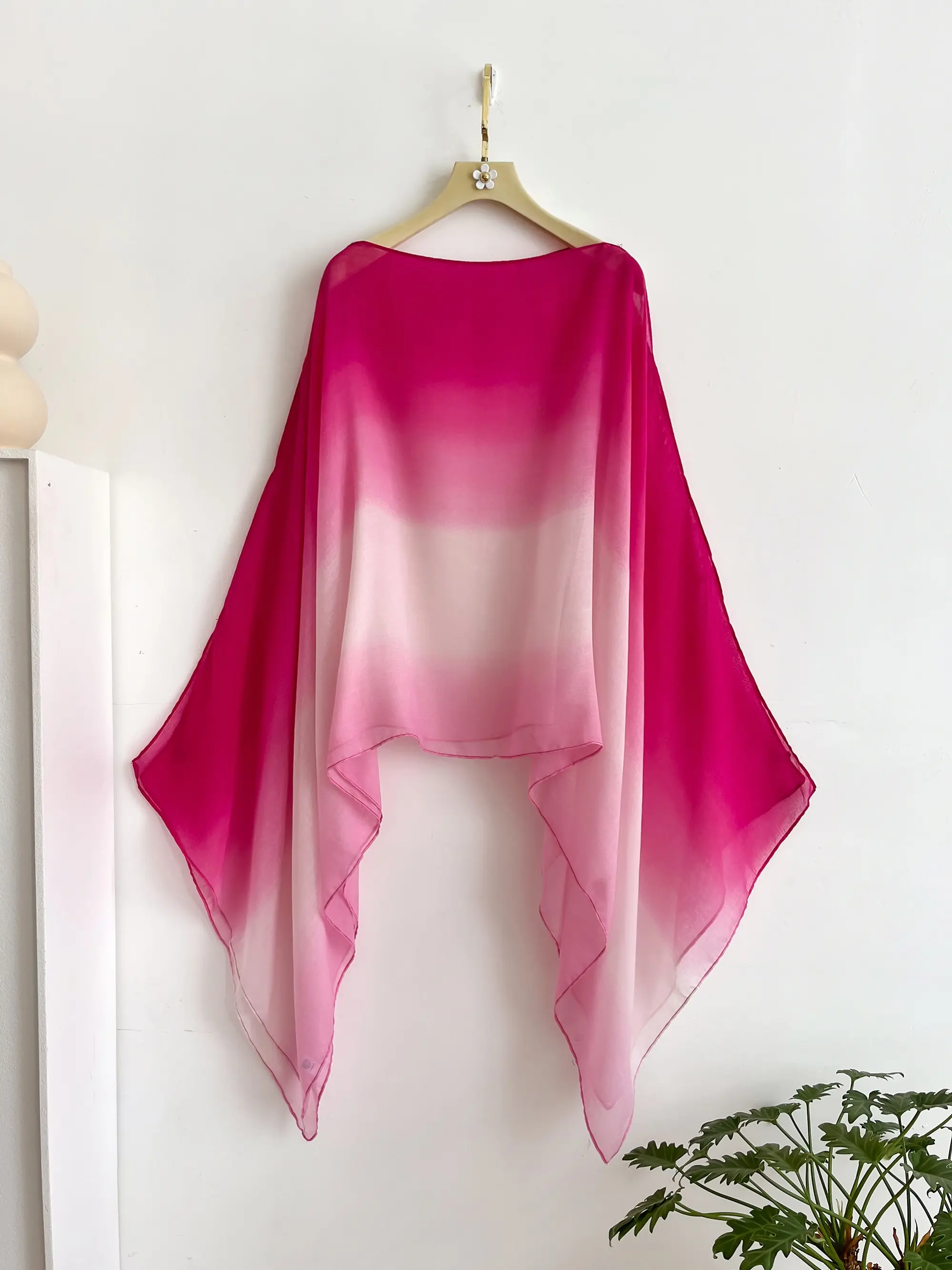 Women's Linen Fringe Gradient Beach Scarf, Scarf Wrap, Multifunctional Fashion Shawl, Fringe Trim Shawl, Suitable for Headscarves Daily Use, All Seasons
