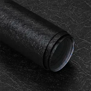 Self-Stick 3D Silk Texture Wallpaper Roll, Moisture-Proof Removable Contact Paper, DIY Vintage Style Home Decor for Living Room Bedroom Kitchen