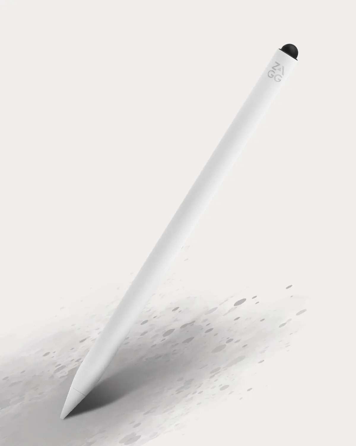 ZAGG Pro Stylus 2 - Wireless Chargeable Tablet Stylus Accessory with Active Dual-Tip, Capacitive Back-End, Palm Rejection, Tilt Recognition, Magnetic Compatibility for iPad - White