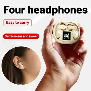 2026 New Wireless Headphones In-ear Design Noise Cancelling True Wireless Earbuds with Digital Display Bluetooth 5.4 Gaming Headset for Running Exercising Lightweight Fitness Earphones