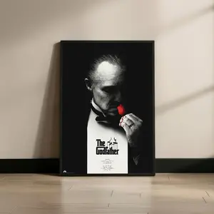 The Godfather Wall Art Print, Don Vito Corleone Poster, Mafia Movie Decor, Home Bar Wall Decor, Modern Cinematic Artwork ( Unframed - Print Only )