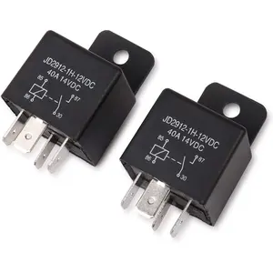 Relay 4 Pin 12v 40amp Spst Model No.: JD2912-1H-12VDC 40A 14VDC, Auto Switches & Starters,Pack of 2