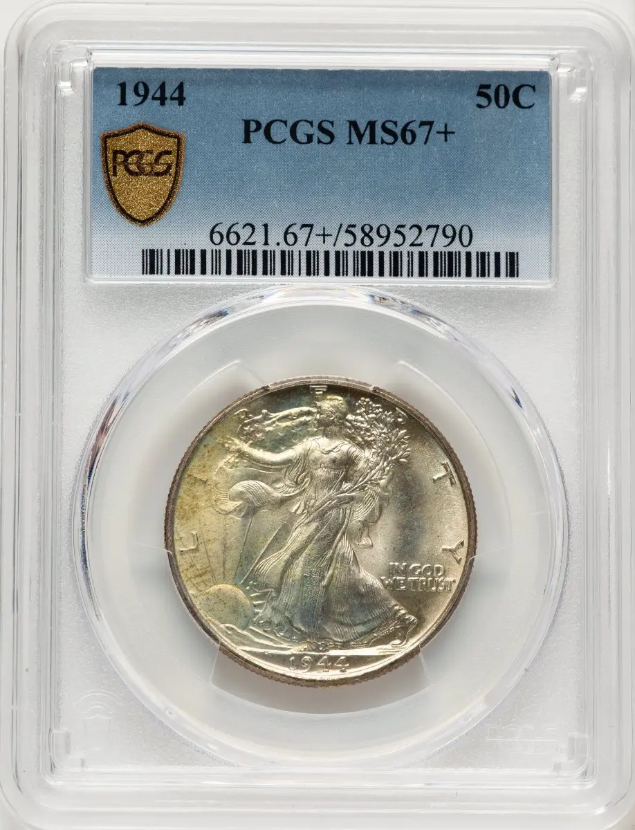 Walking Liberty Half Dollars (1944 50C PCGS Secure PCGS Plus)