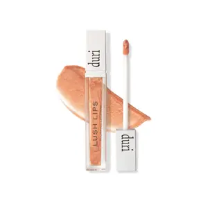 Lush Lips Plumping Gloss - Caramel Treat, Moisturizing Cooling Lip Gloss