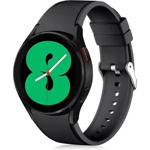 No Gap Band Compatible With Samsung Galaxy Watch 7 5 4 6 (44mm 40mm), Watch 5 Pro (45mm), 4 Classic (46mm 42mm) - 20mm Quick Release Sport Replacement for Women Men, Silicone, Smart Watch