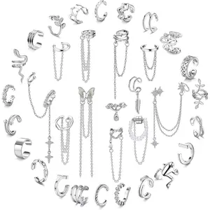 FIASASO Ear Cuff Earrings Set for Women Adjustable Fake Earring Cuffs Non Piercing Earring Set Ear Jewelry Set