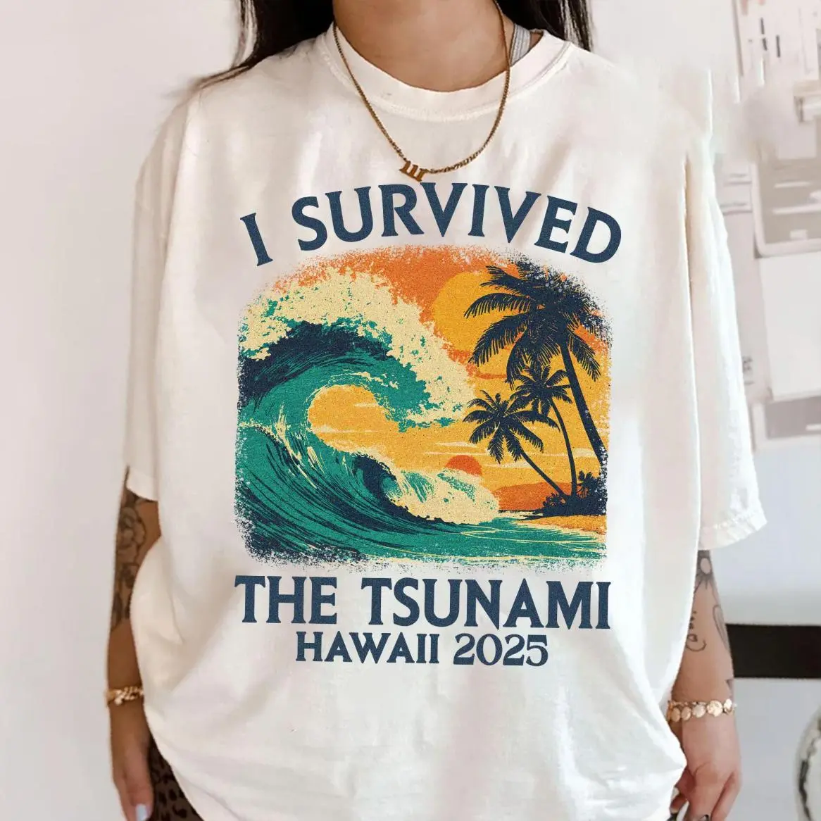 I Survived The Tsunami Hawaii 2025 Shirt, Pray For Hawaii Shirt, Tsunami Warning Tee, Tsunami Warning Shirt, Hawaii Tsunami