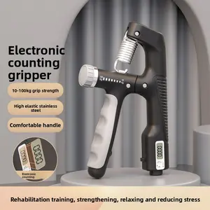 Electronic Counting Adjustable Exerciser Heavy Duty Finger Wrist Strength Forearm Strength Men's 10/100kg Grip