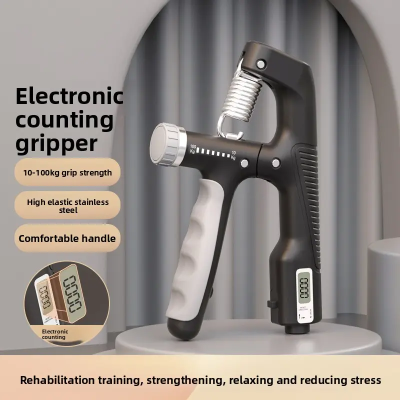 Electronic Counting Adjustable Exerciser Heavy Duty Finger Wrist Strength Forearm Strength Men's 10/100kg Grip