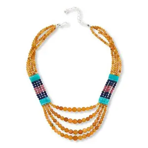 Mine Finds by Jay King Multigemstone Bead 4-Strand 18" Necklace