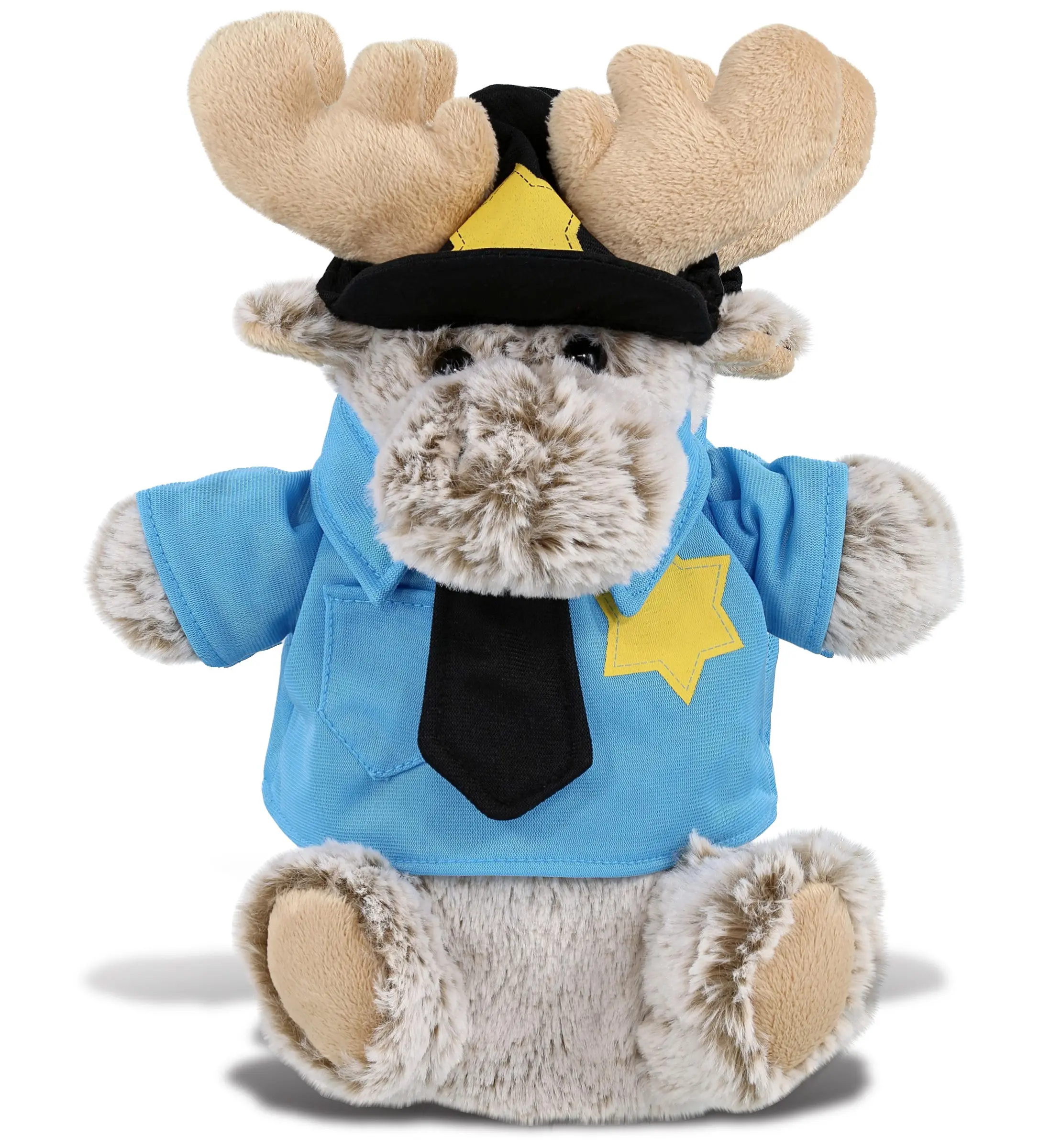 PLUSH POLICE - SUPER SOFT PLUSH HAND PUPPET - MOOSE