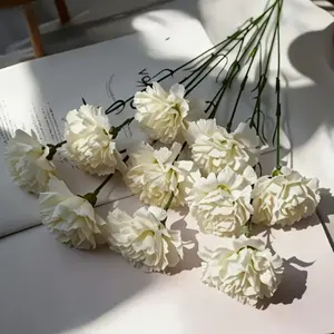 22 Carnations Artificial Flowers, High-Quality Indoor Outdoor Decor, Wedding Mother's Day Valentine's Home Garden Decoration