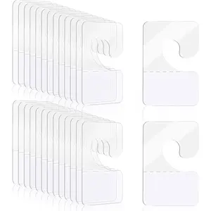 300 Count Clear Self Adhesive Plastic J-Hook Sticky Hang Tabs for Retail Display Pegboard