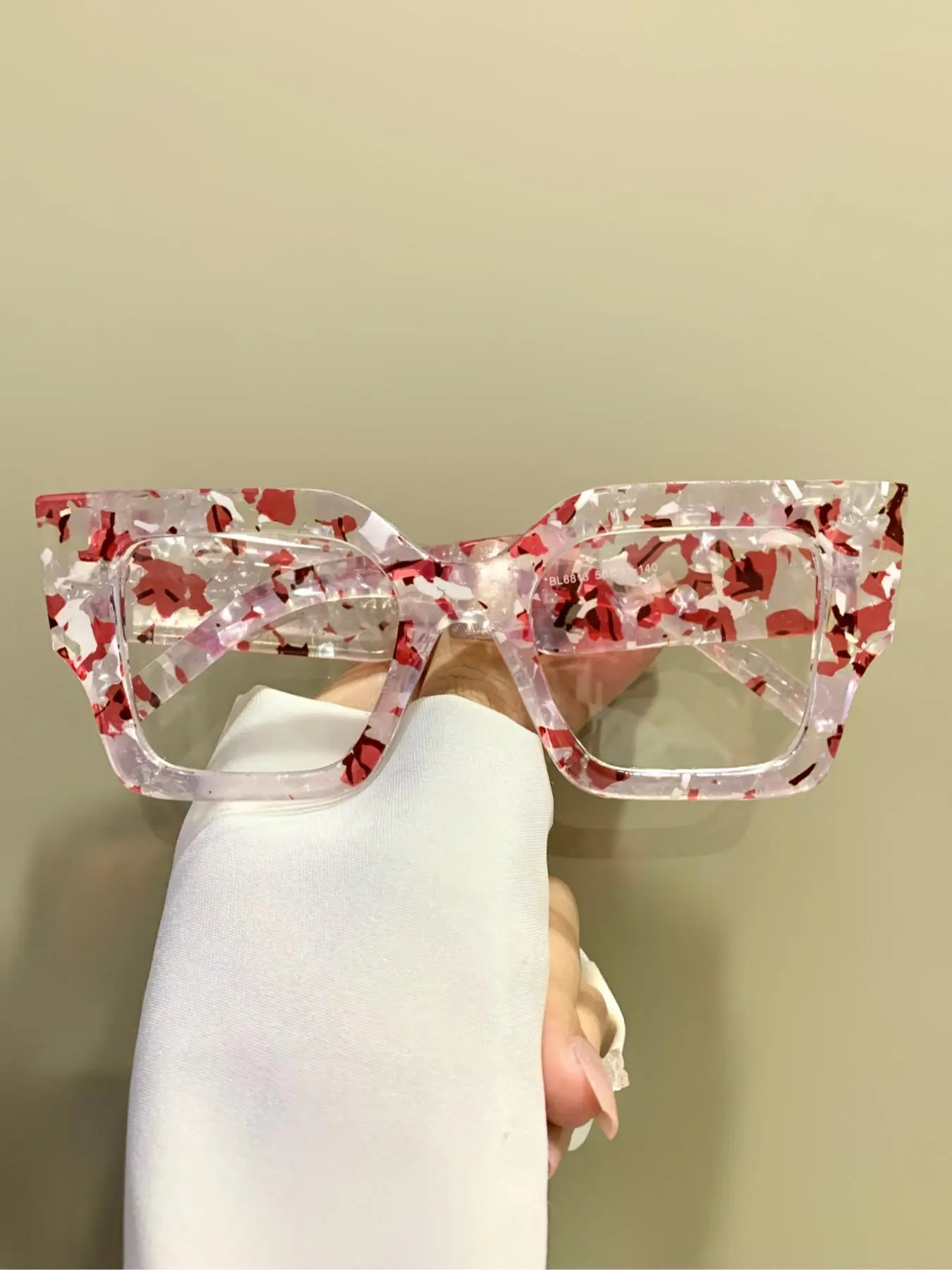 Colorblock Glasses, Square Frame Eyewear, Trendy Eyeglasses for Women & Girls, Fashion Eyeglasses for Work, Daily Clothing Decor, Perfect for Student Daily Use, Square Eyed Glasses, Casual Stylish Glasses, Square Frames Eyeglass