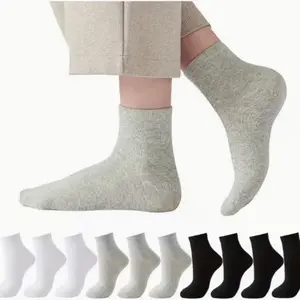 20pcs Crew Socks Casual Socks Soft Breathable Dress Socks Crew Seamless