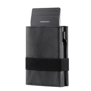 Men's Simple Plain Bifold Wallet (1 Piece), Business Style Multi Card Slots Card Holder, Rfid Blocking Automatic Pop-up Card