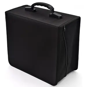 CD Case 432 Capacity DVD Case Holder Heavy Duty Zipper Protective Movie Media Storage Organizer Binder Wallet Cover Durable CD Case Protection for Car Home Office Travel(432Capacity,Black)