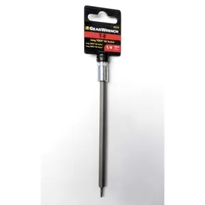 GearWrench Long T8 Torx Bit Socket 1/4 Inch Drive Chrome Finish 82510