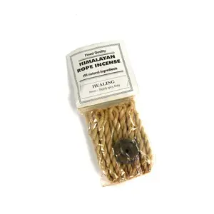 HEALING Himalayan Rope Incense, Natural Tibetan Incense Bundle with Burner