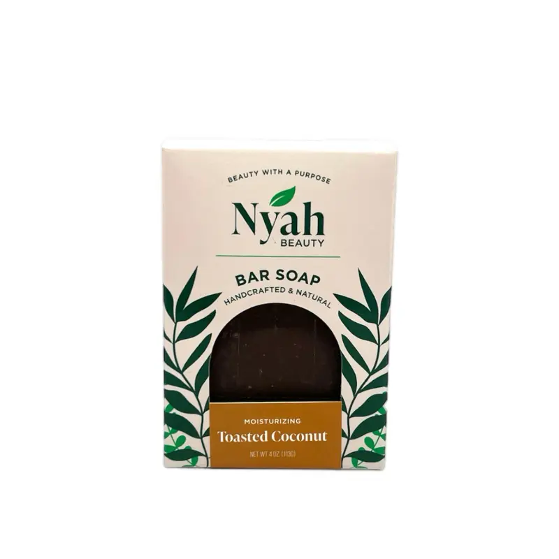 Nyah Beauty Toasted Coconut Soap with Olive Oil Handcrafted Natural Bar Soap for Hydrated Skin Care