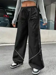Mochica Mountain Functional Drawstring Waist Patchwork Hem Parachute Work Pants, Stylish Outdoor Gear, Durable Design