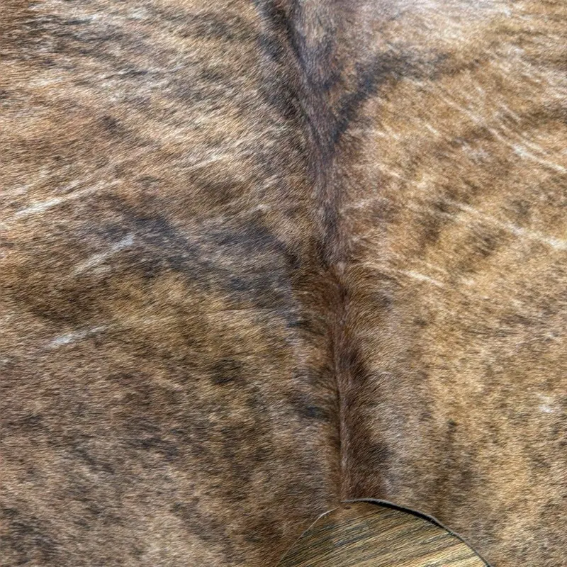 Genuine 7x7ft Brindle Cowhide Rug,