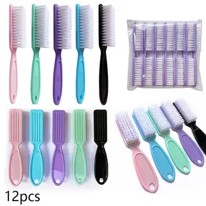 Top Cleaning Nail Brush Nail Art Plastic Soft Remove Dust Finger Care UV Gel Manicure Pedicure Tool Makeup Brushes Scrubbing