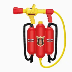 Firefighter Toy Backpack Water Gun with Retractable Nozzle – Long-Range Water Spray, 2.5L Large Capacity Water Gun for Water Battles, Outdoor Water Play Toy, Summer Pretend Play Toy, Water Sprayer, Suitable for Ages 3+, Boxed, Water Blasters