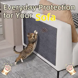 Cat Scratch Sofa Protector Sticker, Self-Adhesive Adjustable Anti-Scratch Furniture Wall Cover, Durable Cat Scratching Pad for Couches