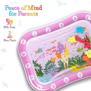 New Baby Water Play Mat, Infant Sensory Activity Toy, Inflatable Baby Pool Pad, Newborn Belly Time Mat, Water Game Mat, Water Play Fun