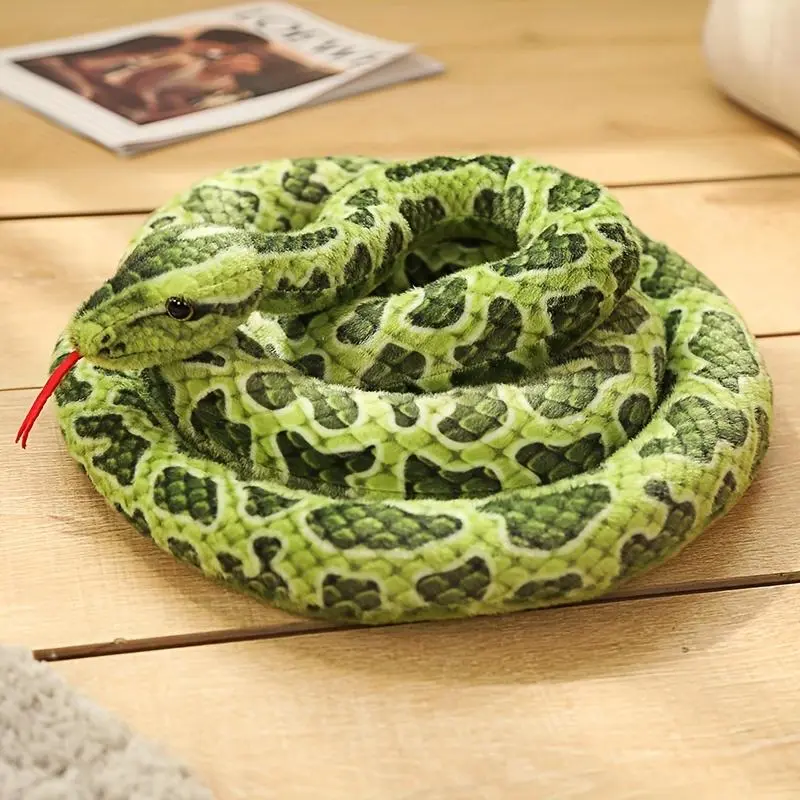 Large Cobra Plush Toy - Soft Polyester Stuffed Snake, Perfect Gift for Youngsters