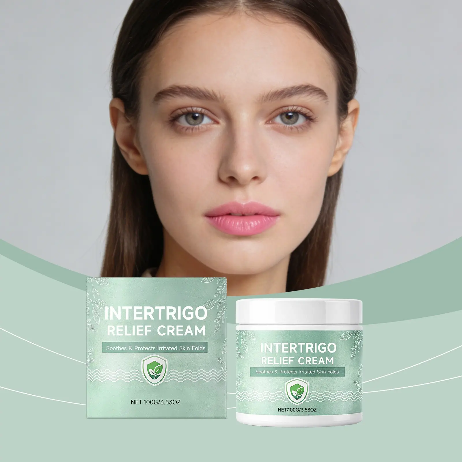 Intertrigo Cream,Skin Fold Barrier Cream for Moisture, Hydrate, Moisturizers & Friction Protection, Helps Support Skin Comfort, Fast-Drying Non-Greasy Formula for Friction-Prone Areas.