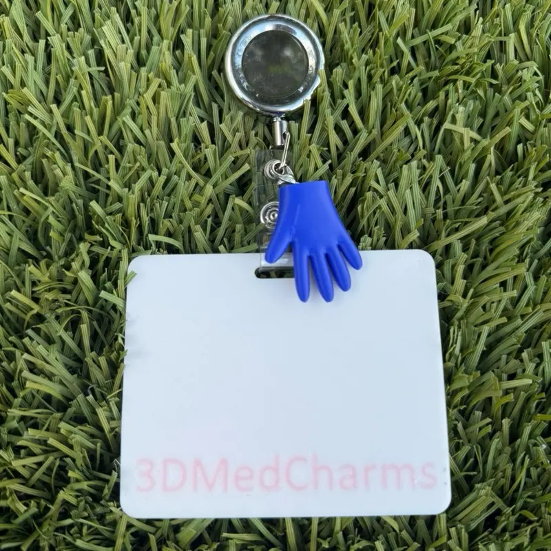 Medical glove badge keychain