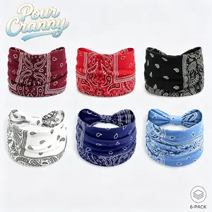 6PCS Women's Headbands – Anti Slip Breathable Elastic Hair Accessories – Sports Headbands for Running Yoga Makeup – Soft Stretchy Headbands Multiple Colors versatile headscarf