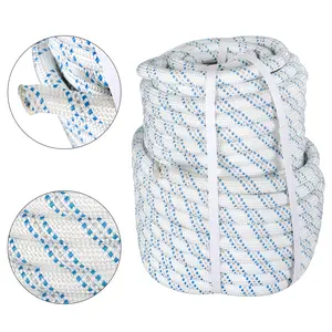 3/4 Inch 150ft Double Braid Polyester Pulling Rope, 6846 LBS Arborist Bull Rope Polyester Rope for Navigation, Outdoor Recreation And Decoration