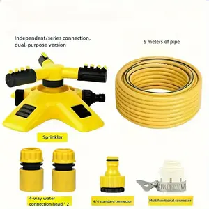 360° Rotating Lawn Sprinkler, Lawn Sprinkler Set, Water Sprinkler with Adjustable Arm, Garden Irrigation System, Home Garden Supplies