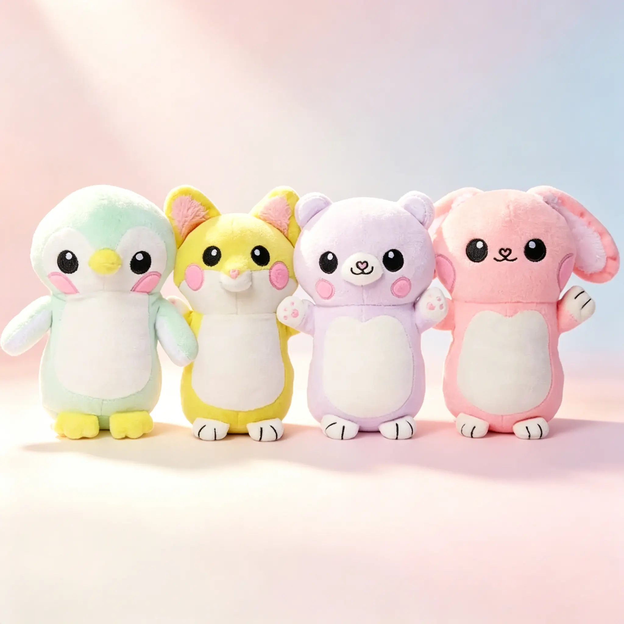 GlowBabies Mini Plush Toys, 100% Glow-in-the-Dark, With Bolderglow Light Pen, Not Included Battery, Mess-Free Play for Kids 3+