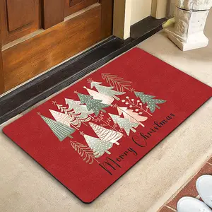 Christmas Tree Doormat, Custom Name Doormat, Cute Christmas Doormat, Christmas Door mat Rug