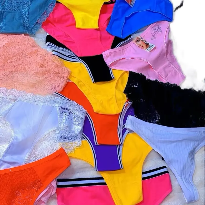 12-Pieces panties Assorted Style Cotton Fabric Panties - Low Waist, Soft Briefs, Vibrant Solids, Seamless, Breathable, Hip-Flattering, Comfortable for Daily Day Wear & Brides